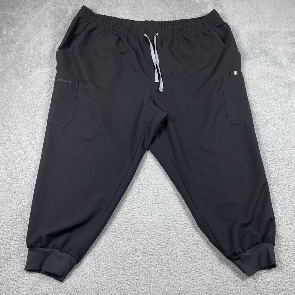 Figs Technical Collection Scrub Jogger Pants Womens 6XL/P Black Cargo Stretch
